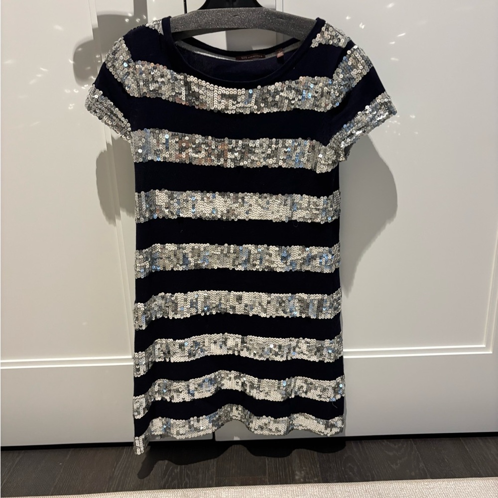 Navy and silver sequin sweater dress
525 America
Size S